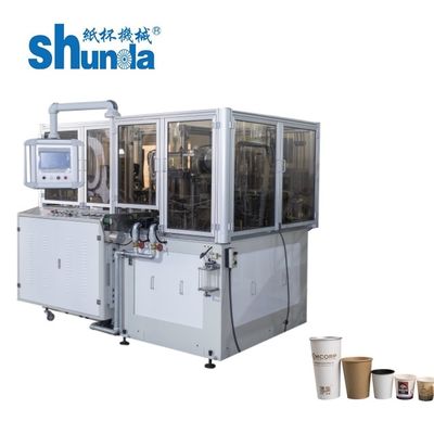 Qualidade Máquina de copos de papel Com ar quente e sistema de aquecimento ultra-sônico para fazer uma boa vedação fábrica