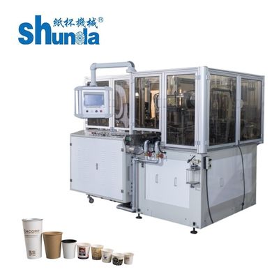 Qualidade Máquina de fabricação de copos de papel de alta velocidade totalmente automática com sistema de aquecimento ultrasônico fábrica