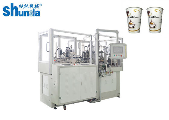 Qualidade Copo de papel da selagem ultra-sônica de Thermoforming que forma a alta velocidade da máquina com o copo de papel do shunda do ar quente que faz a máquina fábrica