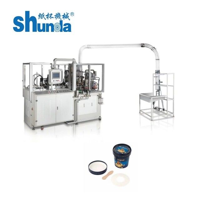 Ultrasonic And Hot Air Heating PE Coated Paper Cup Lid Making Machine