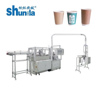 Máquina de fazer copos de café de papel de parede dupla automática faixa de tamanho 6-22 onças