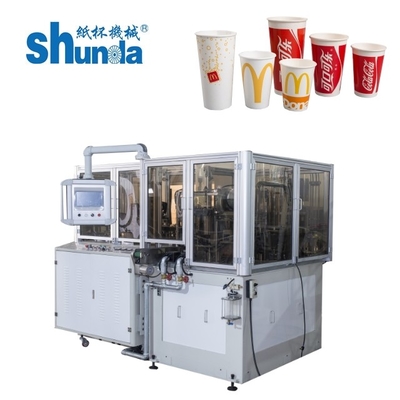 Máquina de fabricação de copos de chá de papel de vedação ultrasônica com controle Mitsubishi PLC