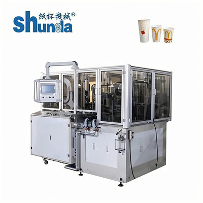 Máquina automática de copos de papel de 50 ml de xícara de café e chá com 120-140 PCS/MIN Mesa de aço metálico