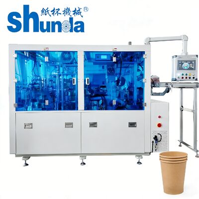 160 pcs/Min Ar quente e ultra-sônico Sealing High Speed Servo máquina de copos de papel para bebida fria