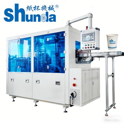 160 pcs/min Servo máquina de copos de papel com ar quente e vedação por ultra-som, ideal para bebidas frias